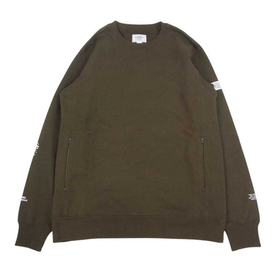 CRIMIE クライミー CR01-01K5-CL64 GLGB CREW POCKET SWEAT クルー ポケット スウェット カーキ系 XL【中古】