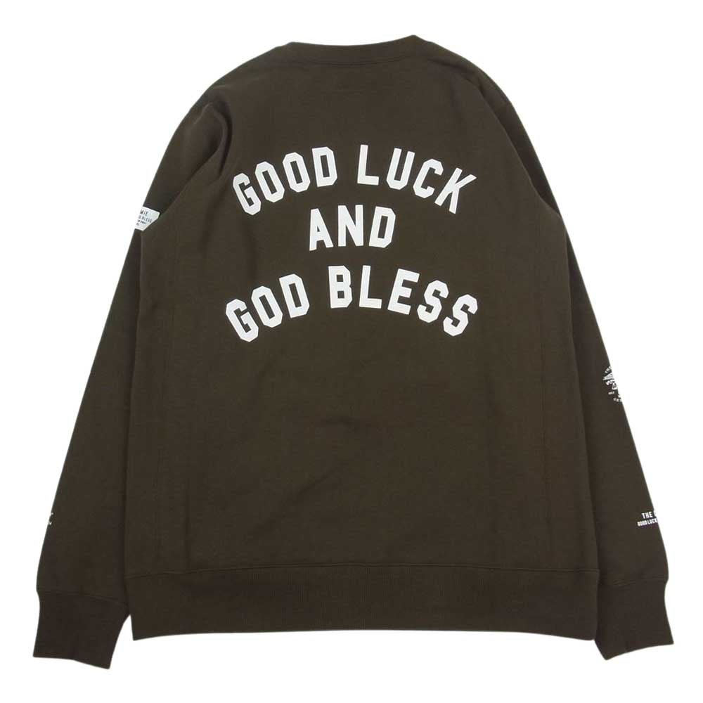 CRIMIE クライミー CR01-01K5-CL64 GLGB CREW POCKET SWEAT クルー ポケット スウェット カーキ系 XL【中古】
