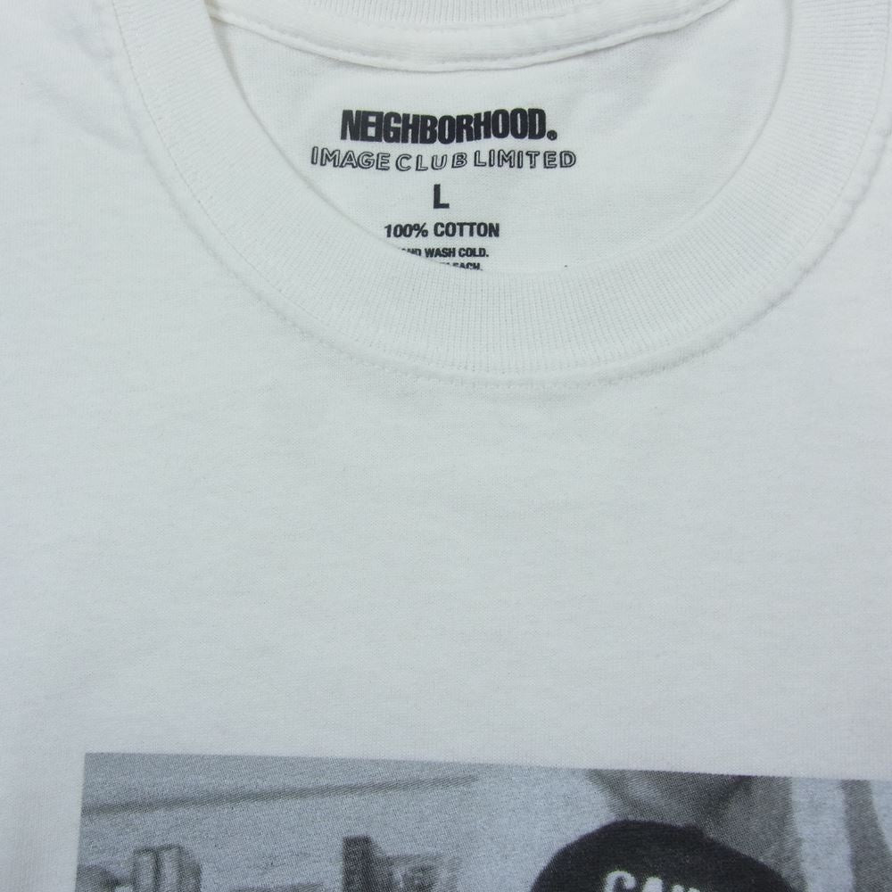 NEIGHBORHOOD ネイバーフッド × NWA IMAGE CLUB LIMITED ICE CUBE TEE アイス キューブ ギャングスタ シーティー ホワイト  ホワイト系 L【美品】【中古】