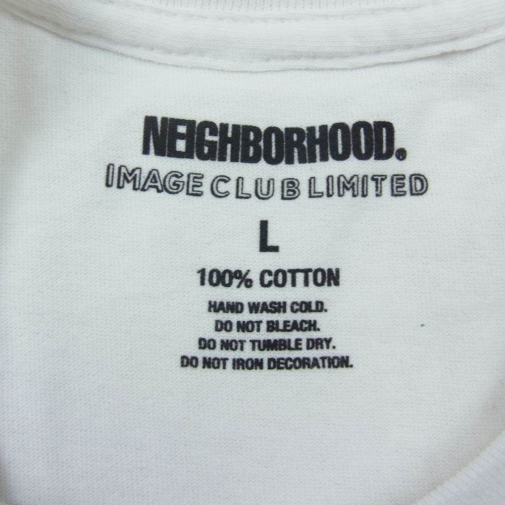 NEIGHBORHOOD ネイバーフッド × NWA IMAGE CLUB LIMITED ICE CUBE TEE アイス キューブ ギャングスタ シーティー ホワイト  ホワイト系 L【美品】【中古】
