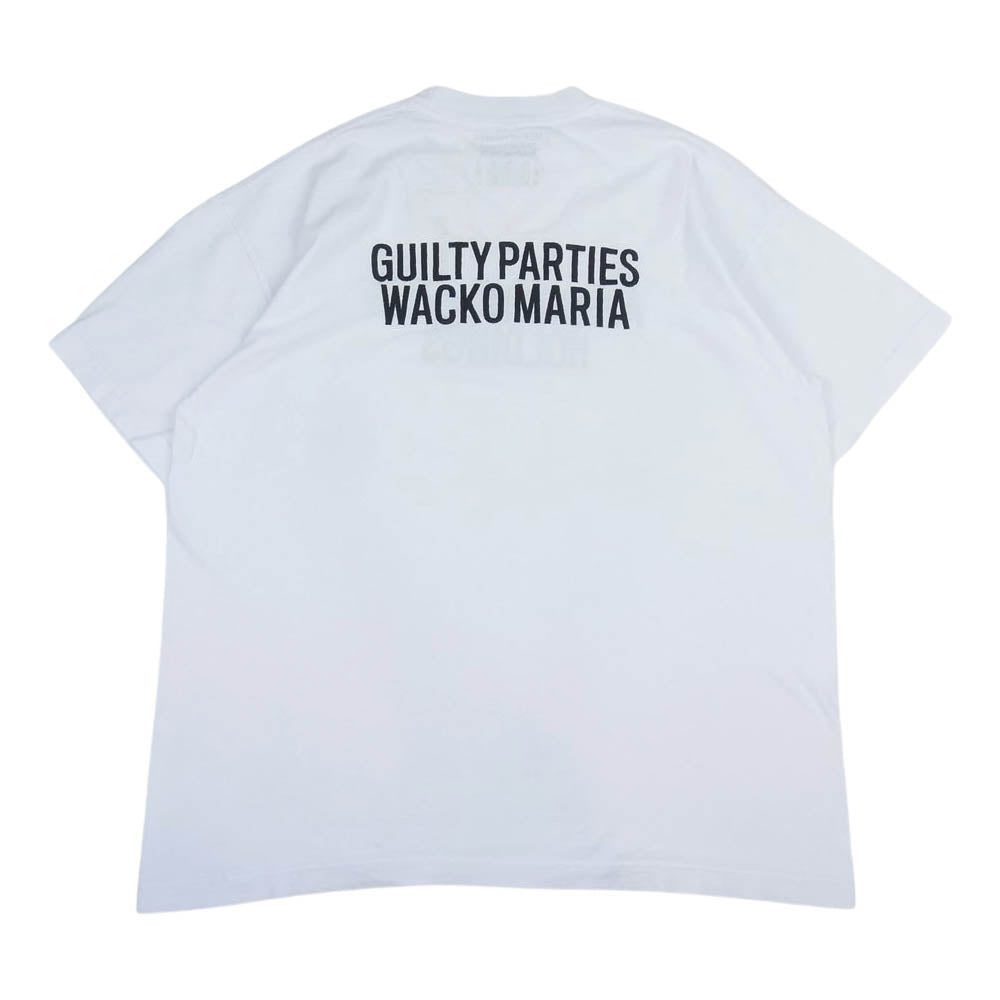 WACKO MARIA ワコマリア NMD-WM-TEE01 BUDSPOOL バッズプール CREW NECK T-SHIRT 舐達麻 クルーネック 半袖 Tシャツ ホワイト系 L【美品】【中古】