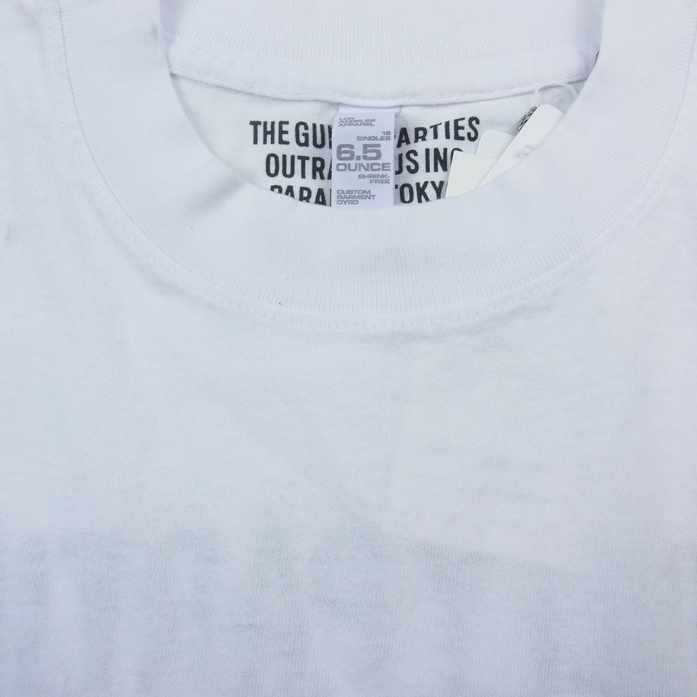 WACKO MARIA ワコマリア NMD-WM-TEE01 BUDSPOOL バッズプール CREW NECK T-SHIRT 舐達麻 クルーネック 半袖 Tシャツ ホワイト系 L【美品】【中古】