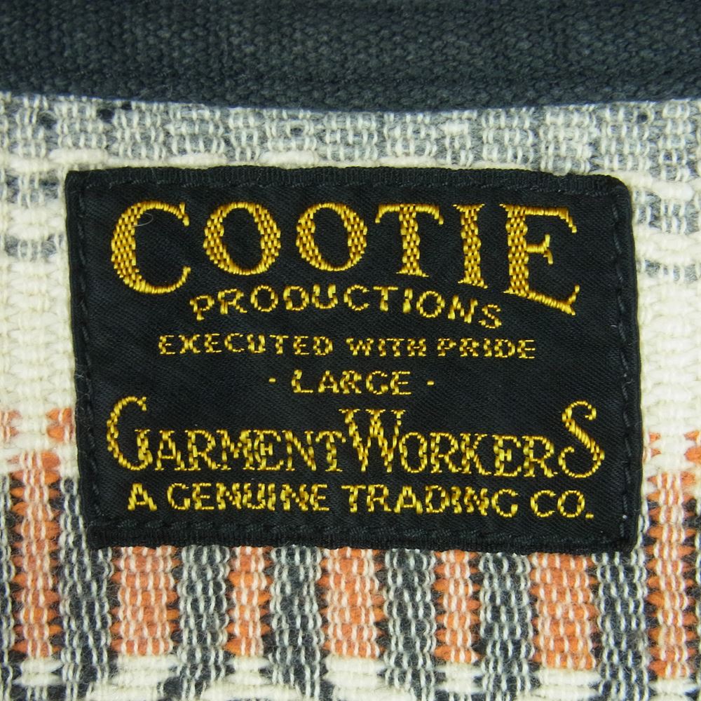 COOTIE クーティー Saguaro Vest セラペ ジャガード ボーダー ベスト コットン アクリル 日本製 グレー系 L【中古】