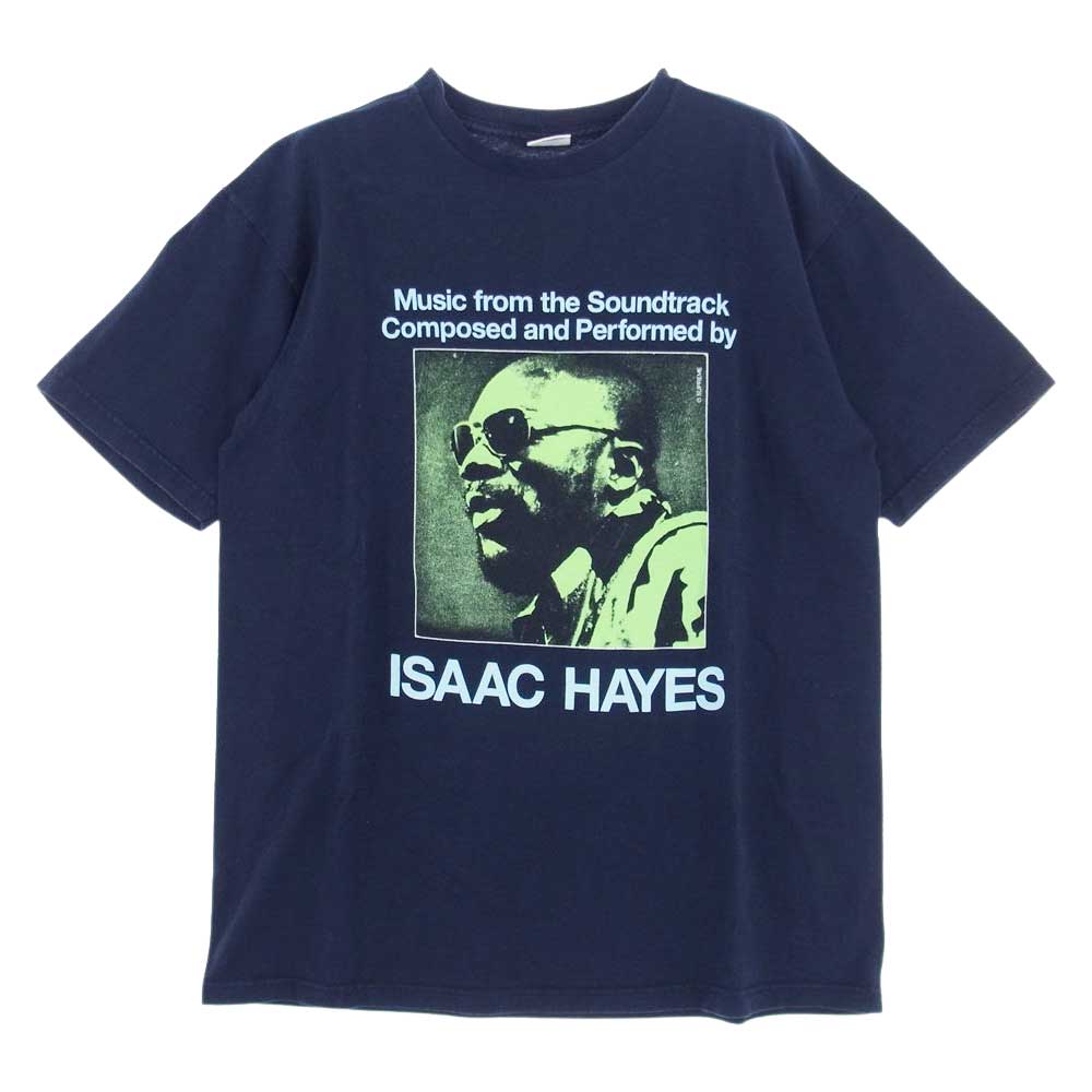 Supreme シュプリーム 09SS Isaac Hayes アイザック ヘイズ プリント 半袖 Tシャツ ネイビー系 L【中古】