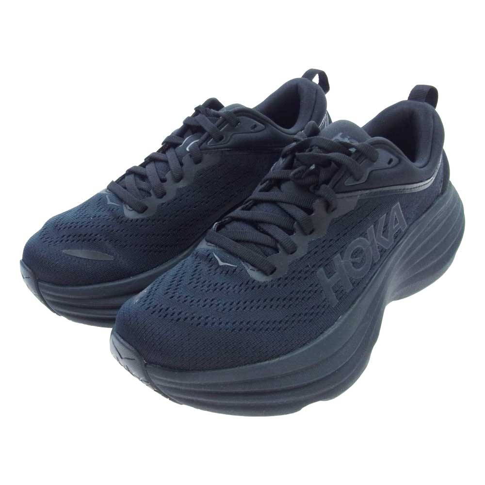 HOKA ONE ONE ホカ オネオネ 1127952 W BONDI 8  BBLC ワイド ローカット スニーカー  ブラック系 24.0cm【新古品】【未使用】【中古】