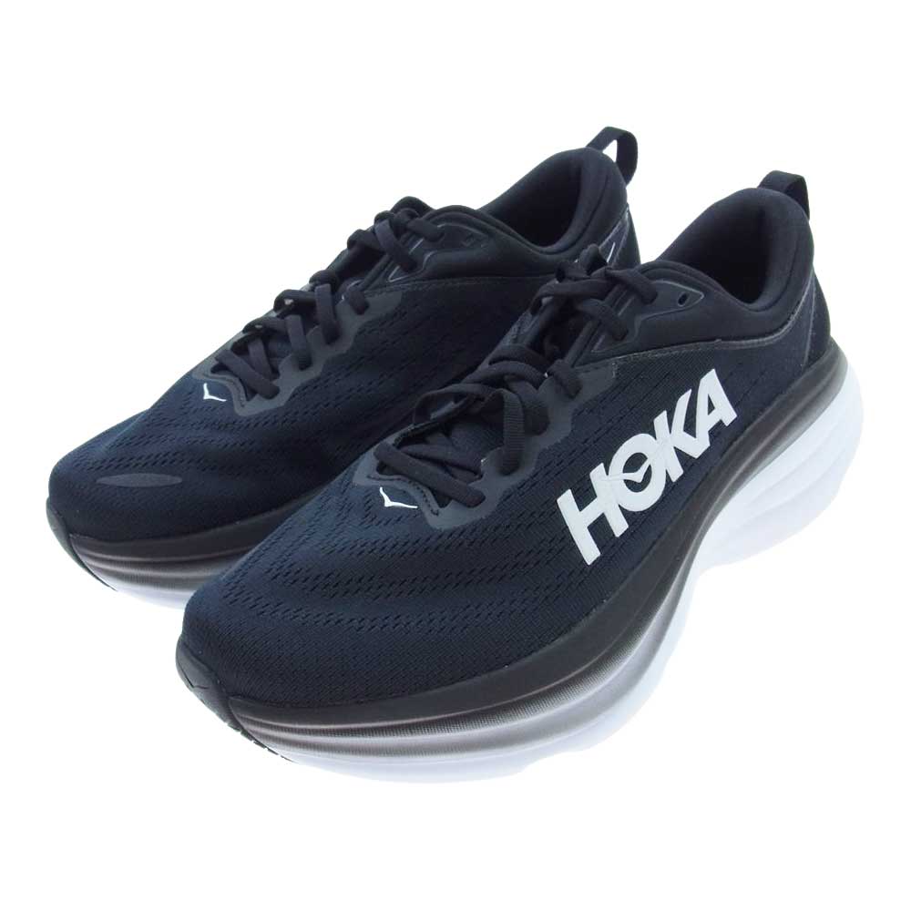 HOKA ONE ONE ホカ オネオネ 1127953 BONDI 8 WIDE ボンダイ ワイド ローカット スニーカー  ブラック系 27.0cm【新古品】【未使用】【中古】