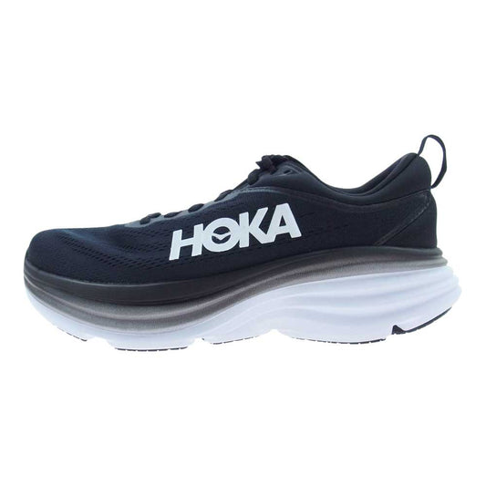HOKA ONE ONE ホカ オネオネ 1127953 BONDI 8 WIDE ボンダイ ワイド ローカット スニーカー  ブラック系 26.5cm【新古品】【未使用】【中古】