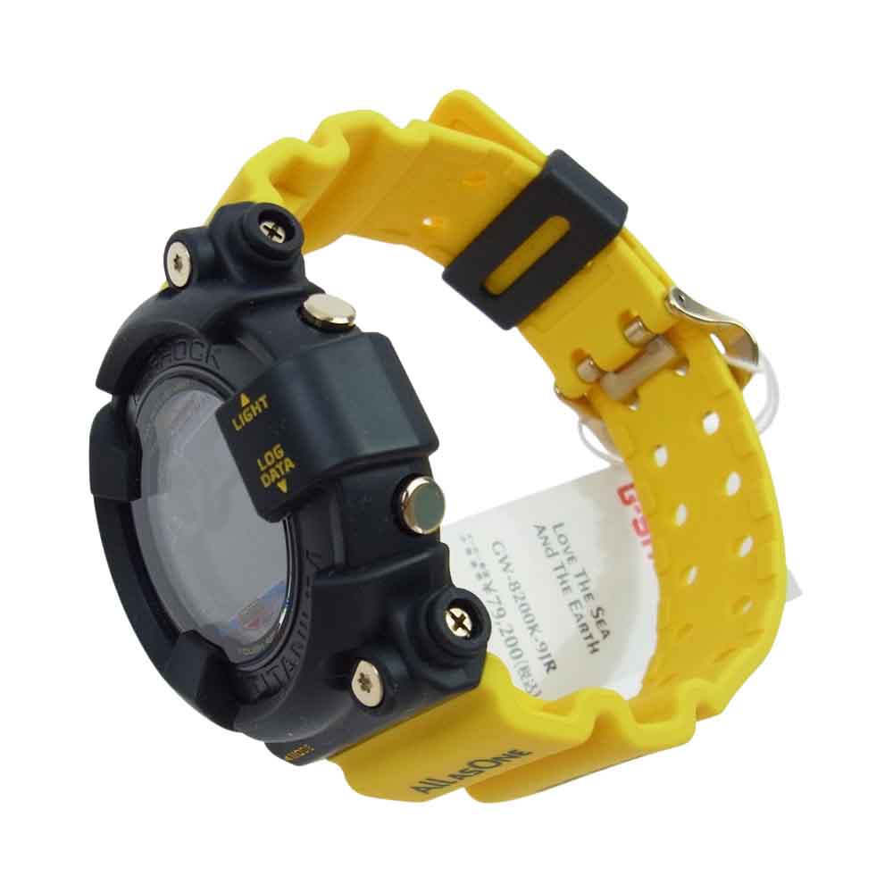 G-SHOCK ジーショック GW-8200K-9JR × アイサーチ・ジャパン MASTER OF G SEA　FROGMAN フロッグマン 腕時計 ブラック系 イエロー系【新古品】【未使用】【中古】