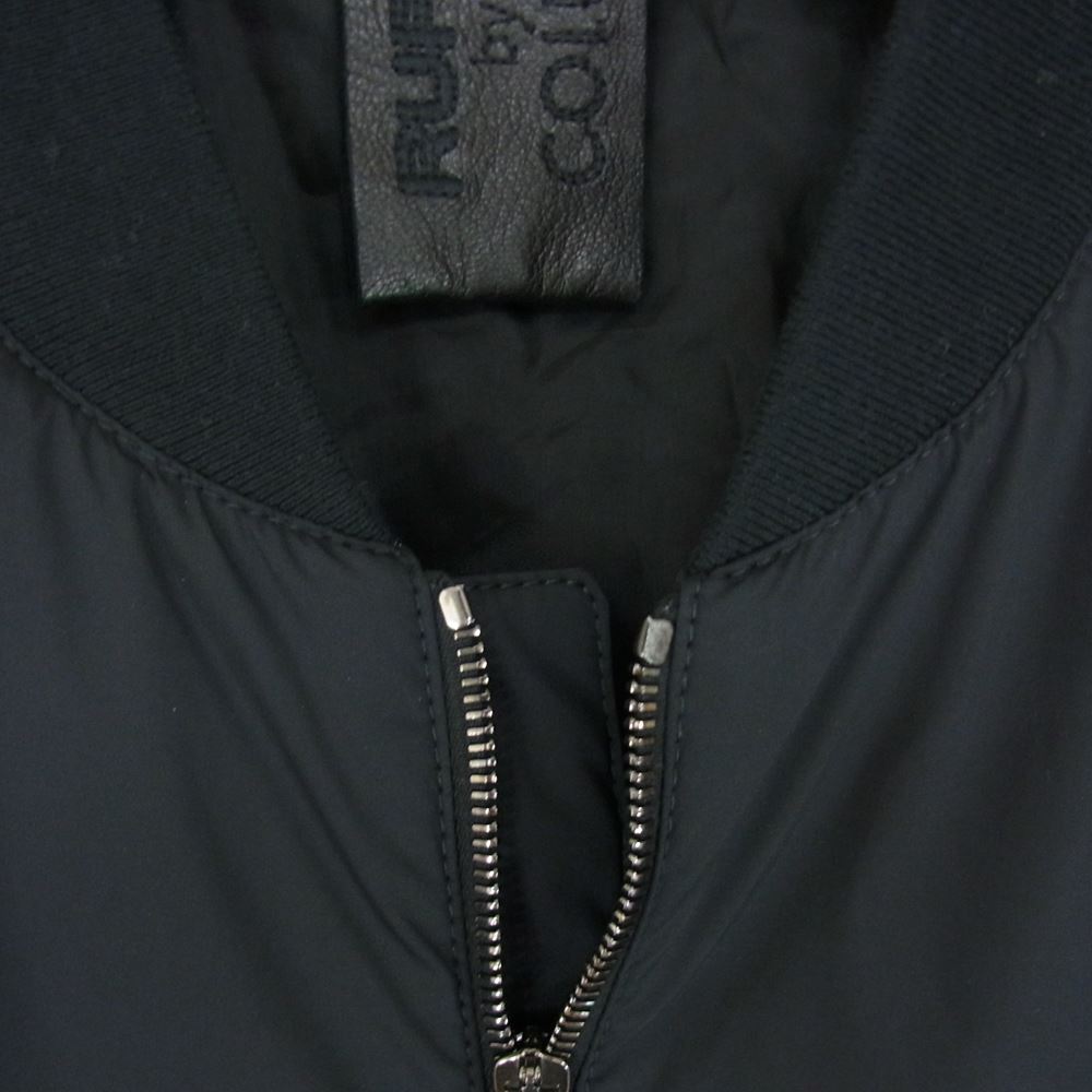 ルッフォ × COLUMN コラム 22AW 国内正規品 イタリア製 22-231-05-080760 袖レザー切替 ナイロン コンビ ブルゾン  ブラック系 L【美品】【中古】