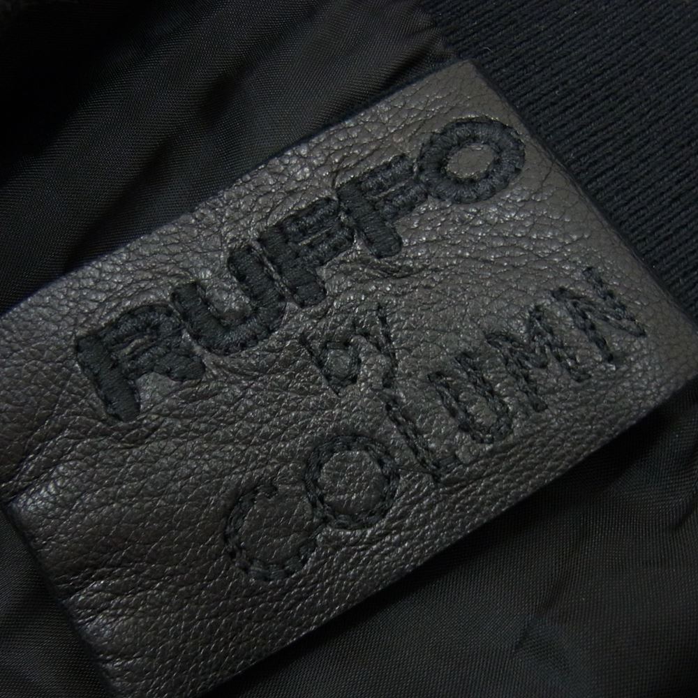 ルッフォ × COLUMN コラム 22AW 国内正規品 イタリア製 22-231-05-080760 袖レザー切替 ナイロン コンビ ブルゾン  ブラック系 L【美品】【中古】