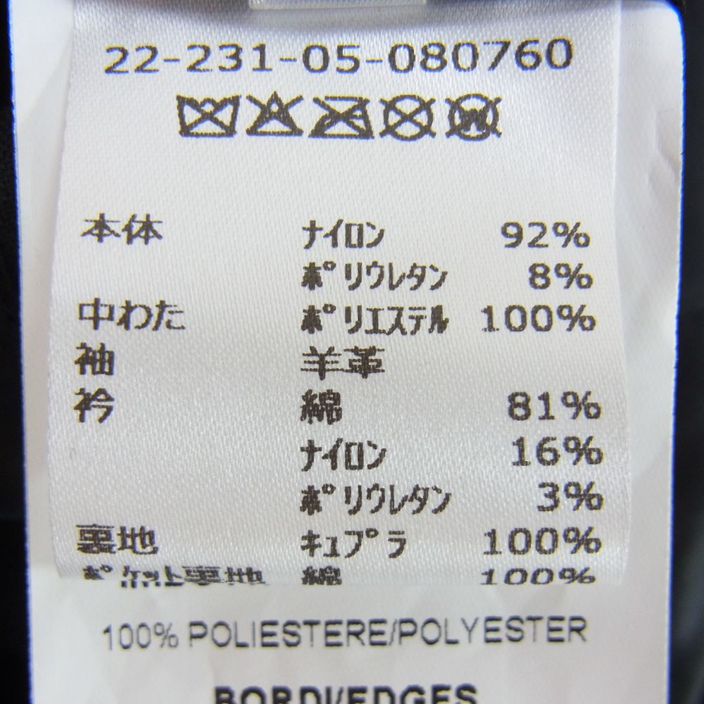 ルッフォ × COLUMN コラム 22AW 国内正規品 イタリア製 22-231-05-080760 袖レザー切替 ナイロン コンビ ブルゾン  ブラック系 L【美品】【中古】