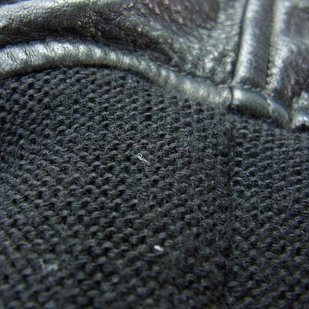 ジョルジオブラット 23AW 23FW GU23F14095 ラムレザー ダブルジップ 中綿 キルティング MA-1 ボンバージャケット ブルゾン ブラック系 L【美品】【中古】