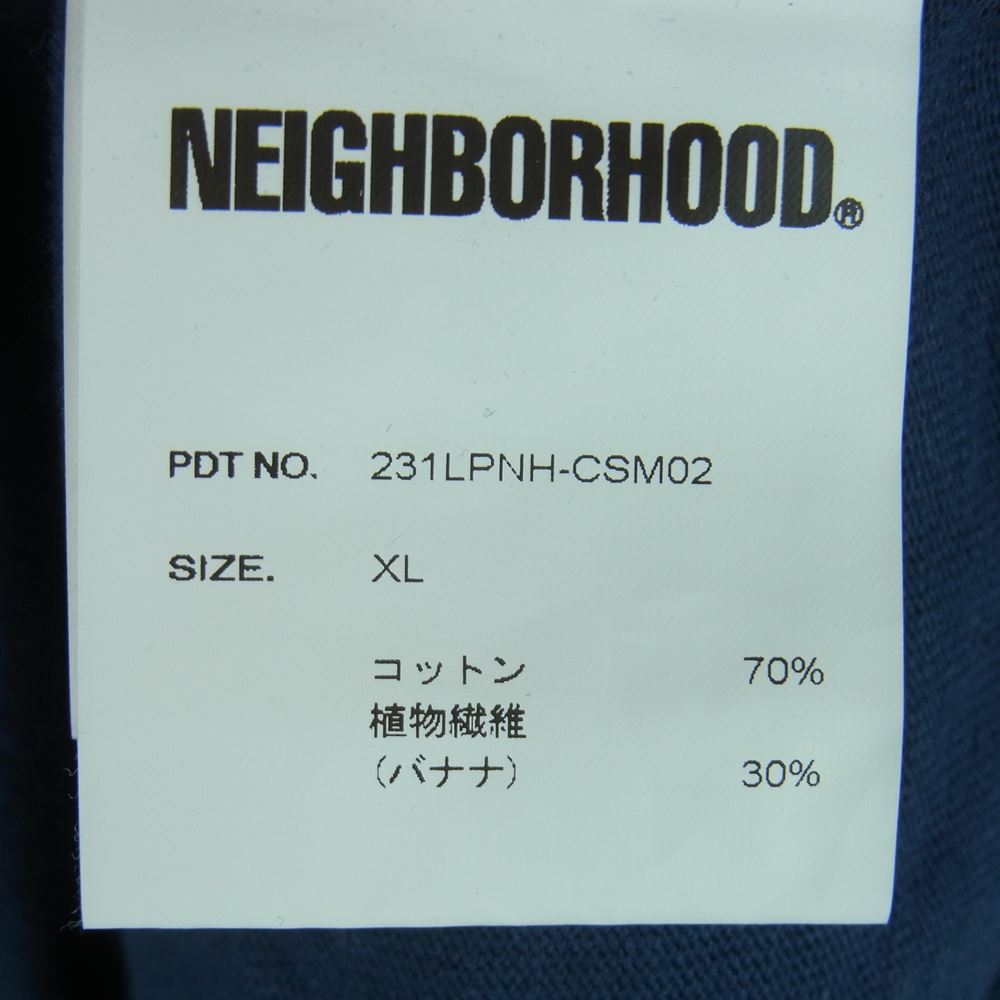 NEIGHBORHOOD ネイバーフッド 23SS 231LPNH-CSM02 CROSS EMBROIDERY CREWNECK SS クロス エンブロイダリ― クルーネック 刺繍 半袖 Tシャツ ネイビー系 XL【極上美品】【中古】