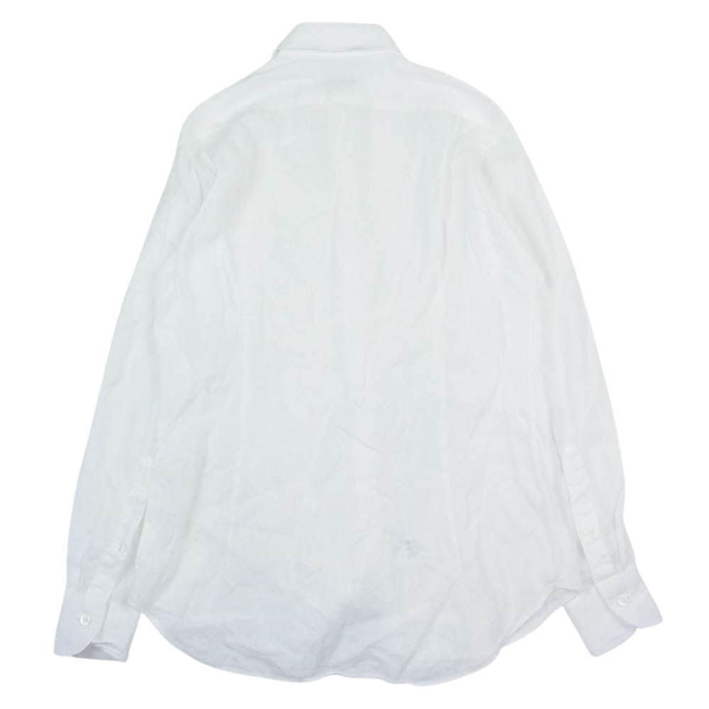 アルコディオ C-GIN 02101 10 GINO フレンチリネン 長袖 シャツ ホワイト系 37【中古】