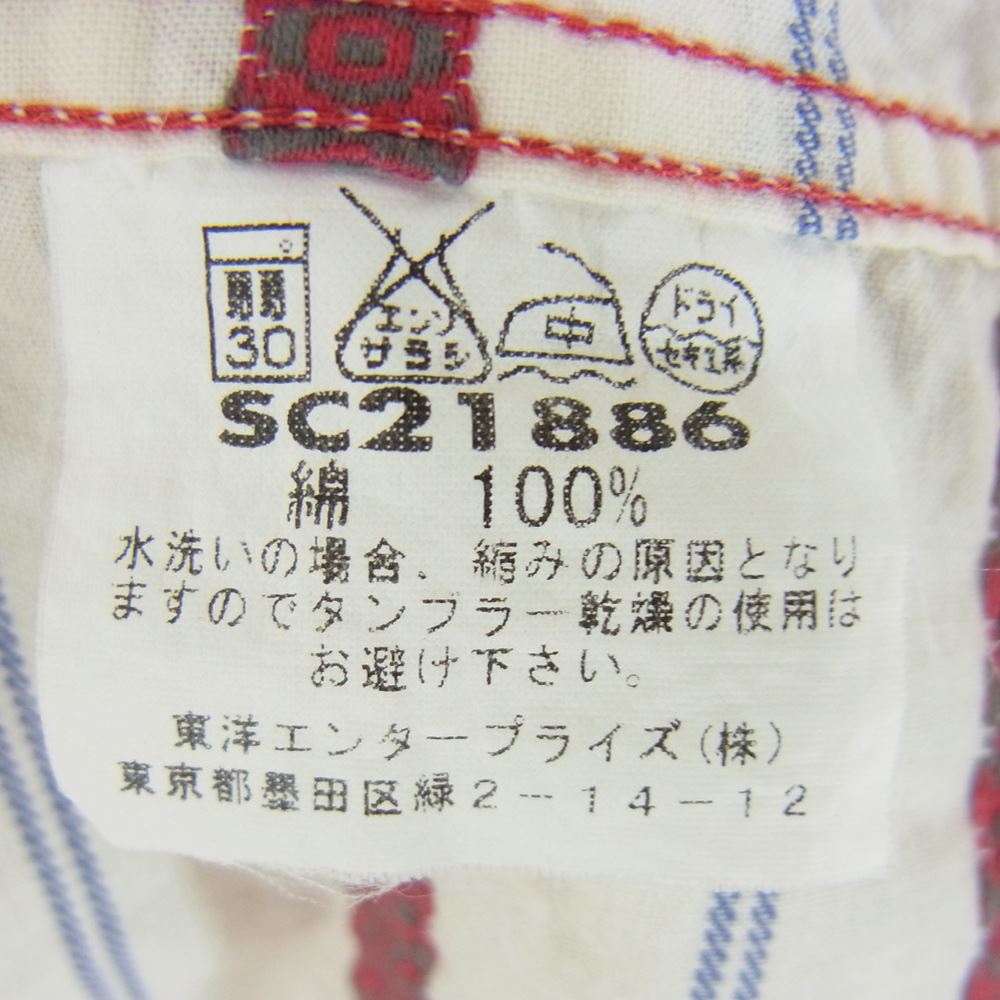 SUGAR CANE シュガーケーン SC21886 ボーダ コットン 長袖 シャツ オフホワイト系 M【中古】