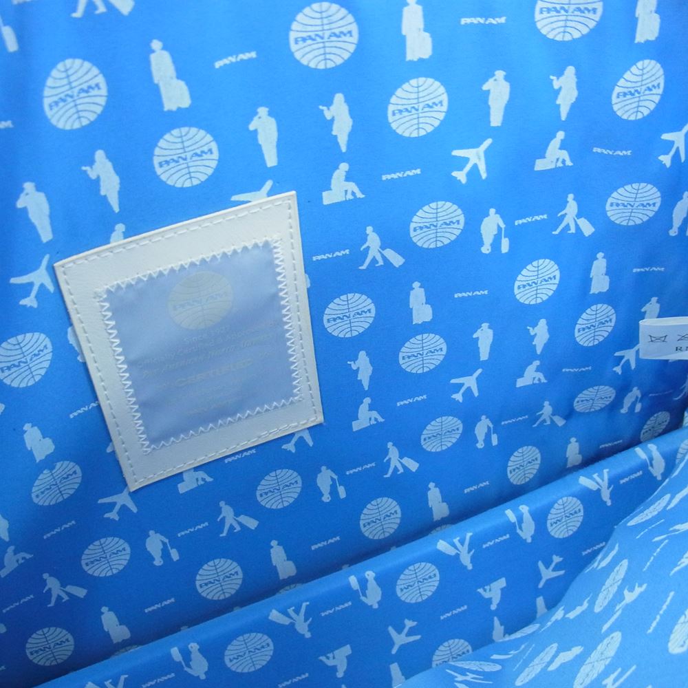 パンナム  ヴィンテージ アメリカン航空 ショルダーバッグ エアライン 航空グッズ ライトブルー系【中古】