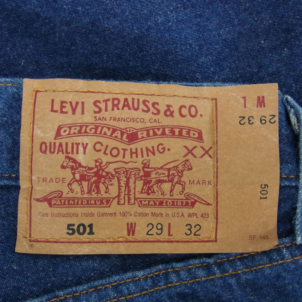 Levi's リーバイス 90s 501 0115 USA製 ボタンフライ デニム パンツ インディゴブルー系 29【中古】