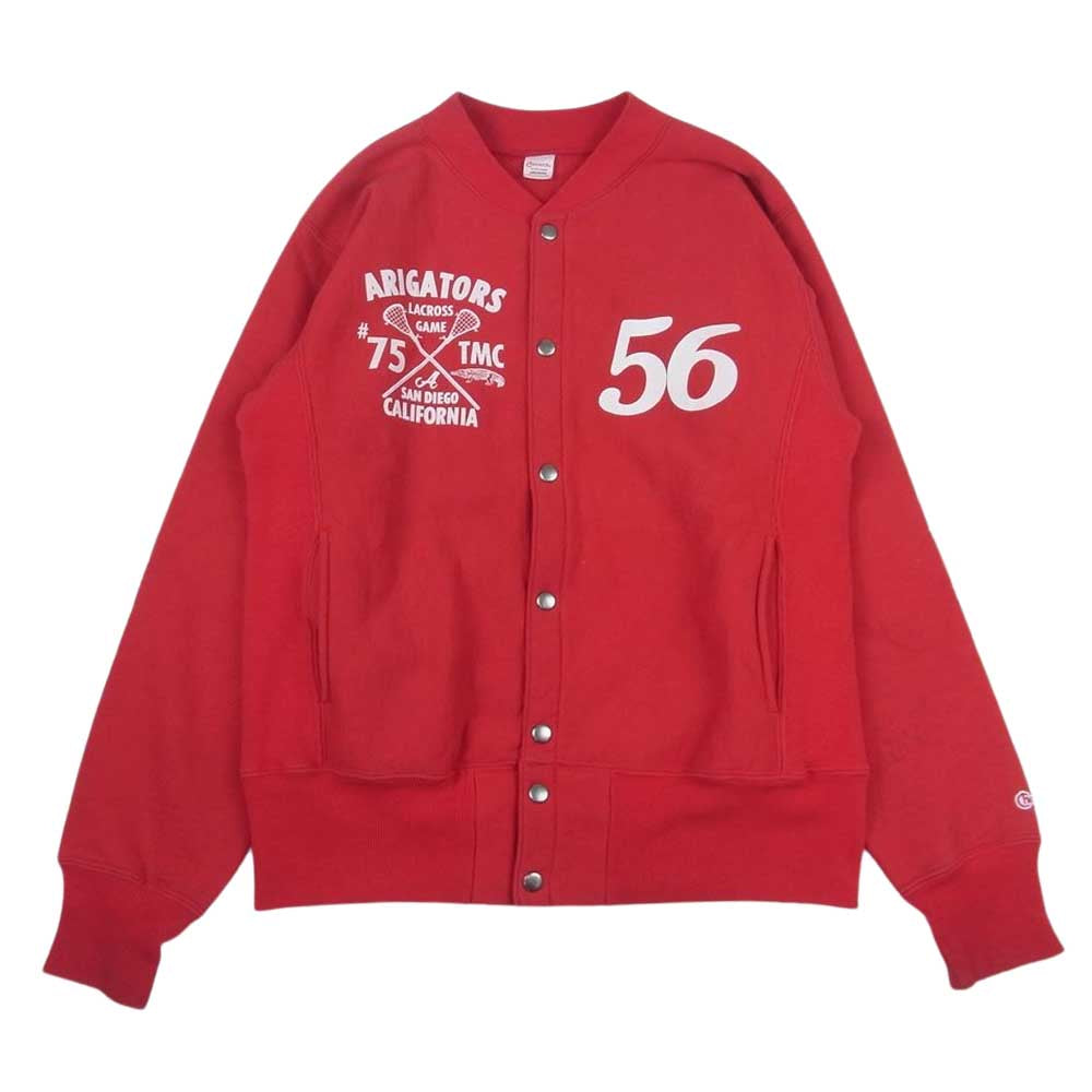 CHESWICK チェスウィック カナダ製 プリント フルスナップ スウェット ジャケット レッド レッド系 M【中古】