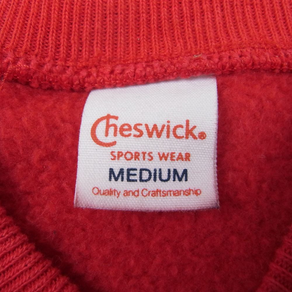 CHESWICK チェスウィック カナダ製 プリント フルスナップ スウェット ジャケット レッド レッド系 M【中古】