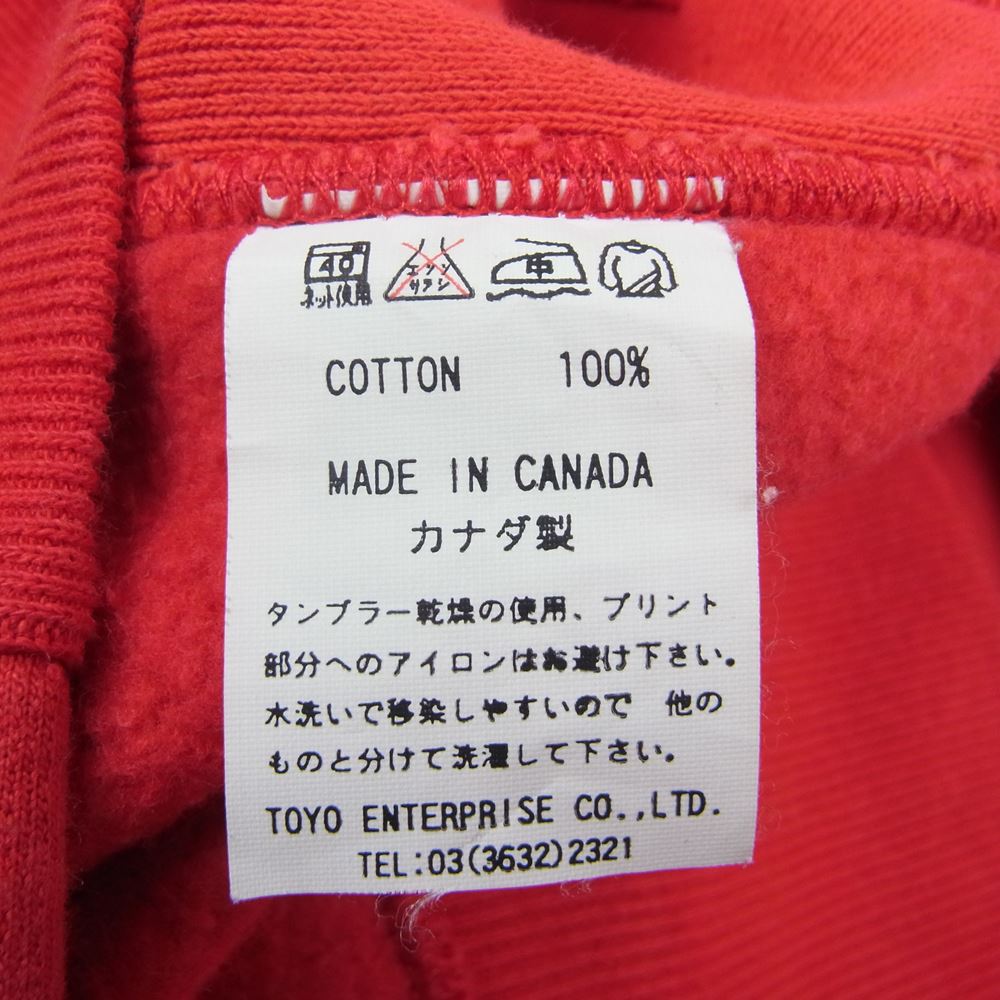 CHESWICK チェスウィック カナダ製 プリント フルスナップ スウェット ジャケット レッド レッド系 M【中古】