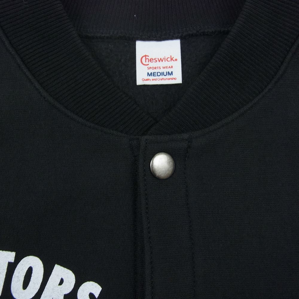 CHESWICK チェスウィック カナダ製 プリント フルスナップ スウェット ジャケット ブラック ブラック系 M【中古】