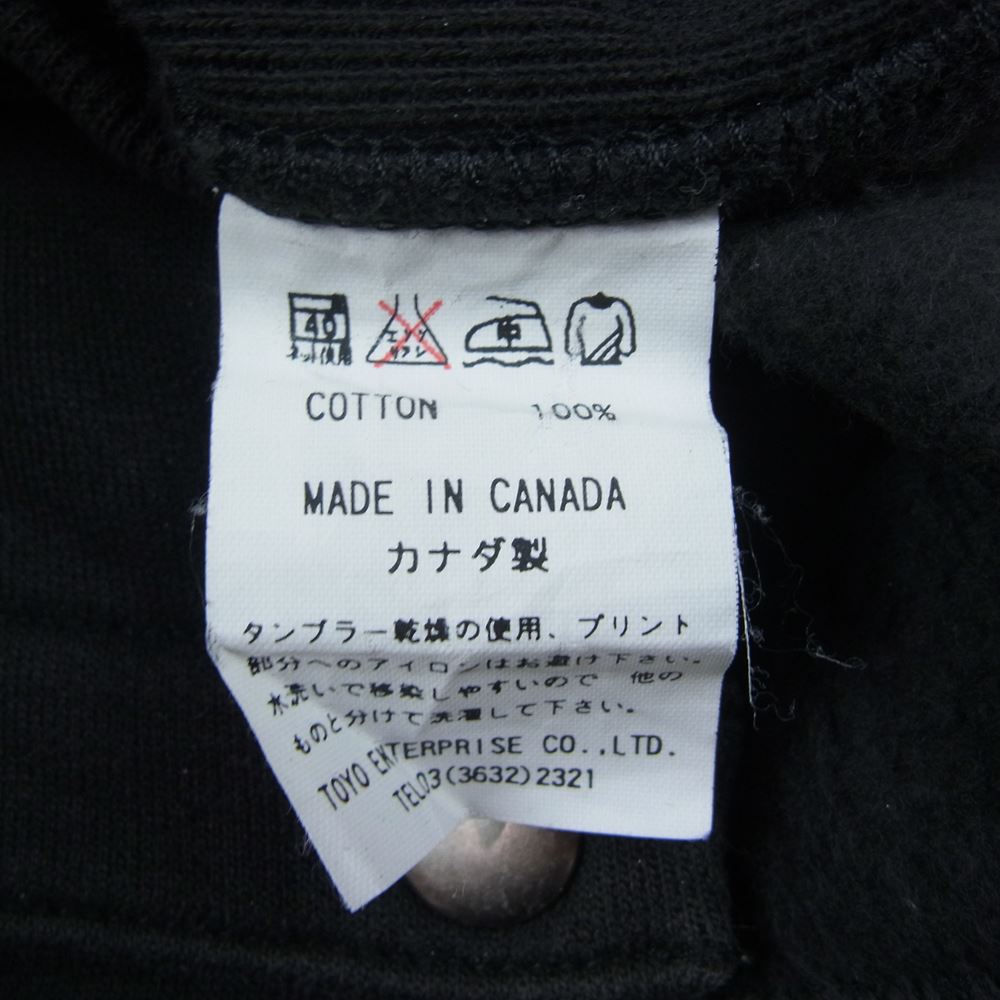 CHESWICK チェスウィック カナダ製 プリント フルスナップ スウェット ジャケット ブラック ブラック系 M【中古】