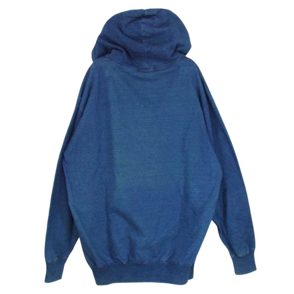 POLO RALPH LAUREN ポロ・ラルフローレン D-TK-1551 プルオーバー ヘンリーネック インディゴ染 スウェット パーカー ネイビー系 M【中古】