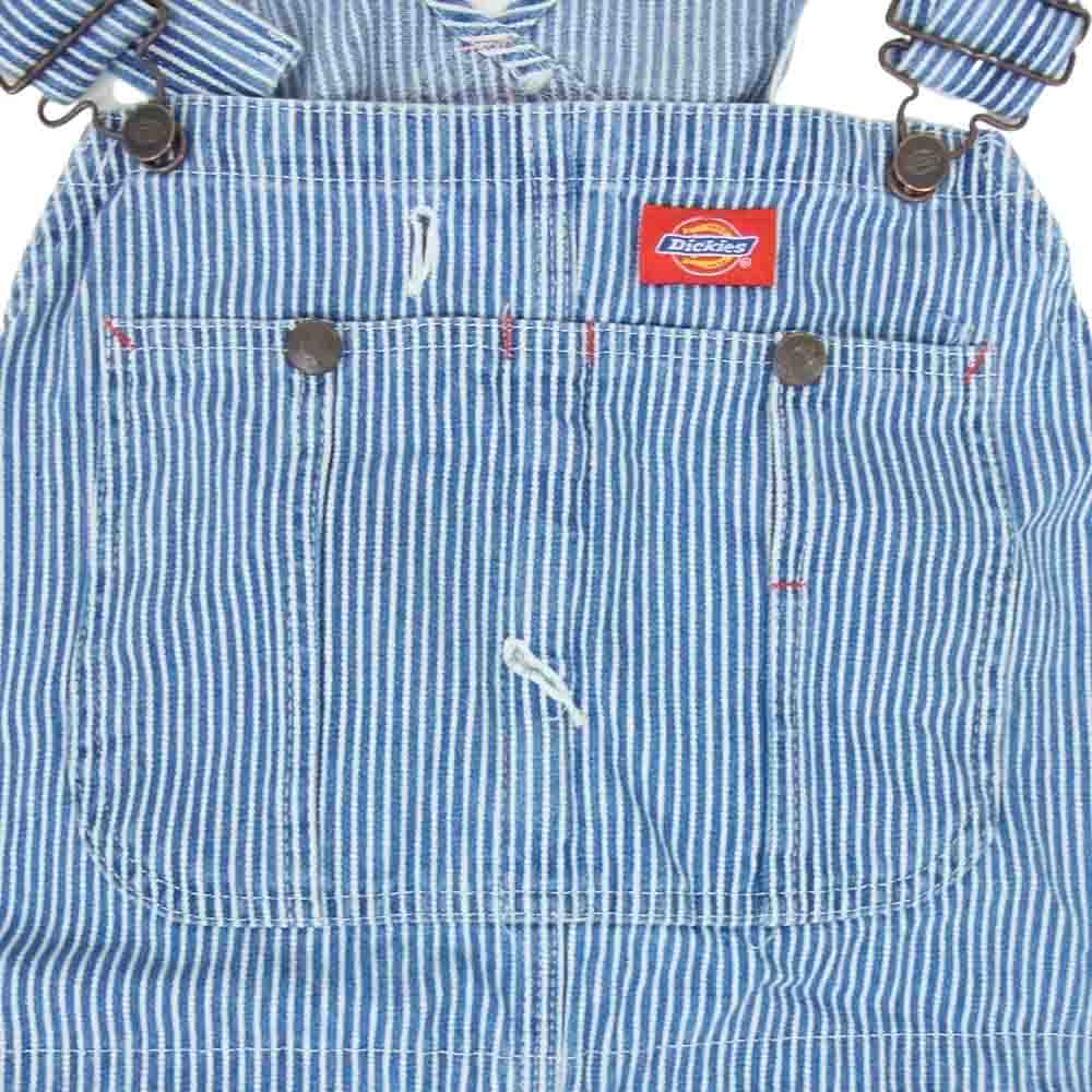 Dickies ディッキーズ ヒッコリー ストライプ オーバーオール ブルー系 34【中古】