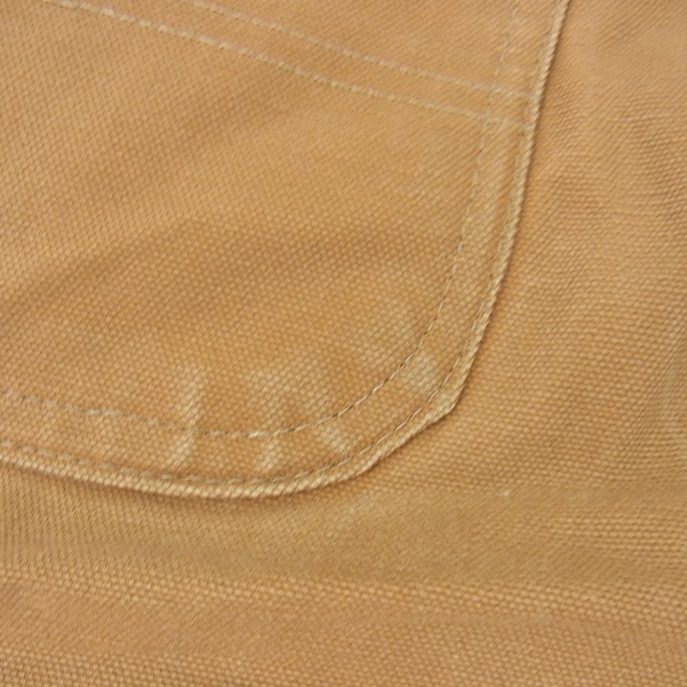 Carhartt カーハート USA製 ダブルニー ダック地 ワーク オーバーオール ブラウン系 34【中古】