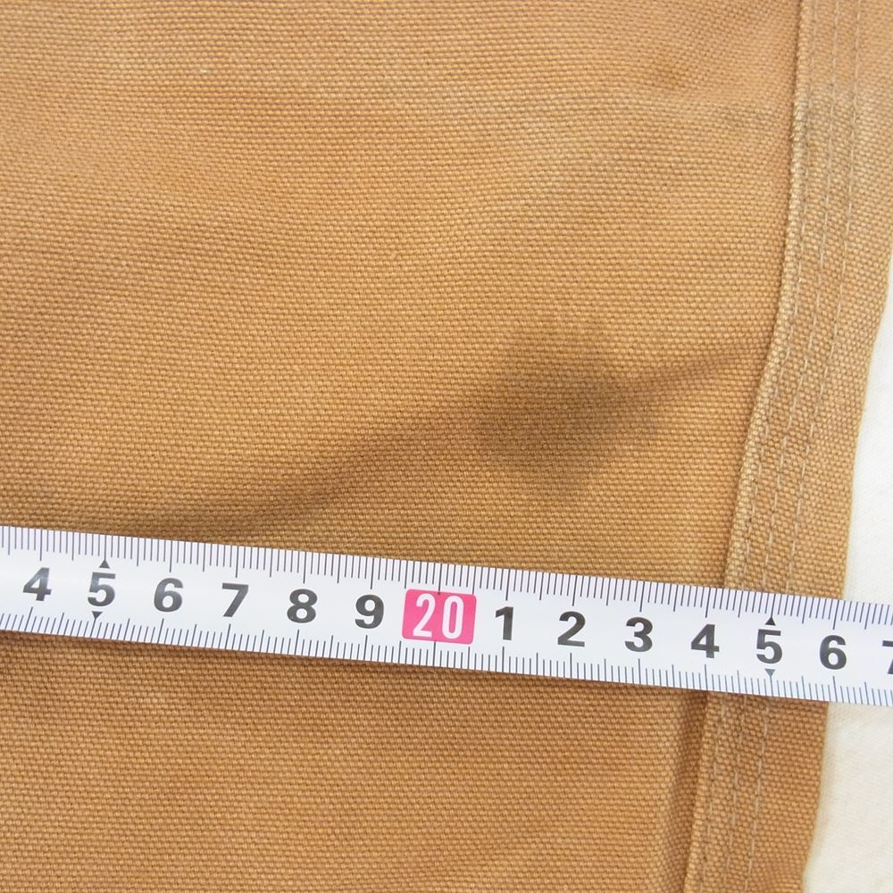 Carhartt カーハート USA製 ダブルニー ダック地 ワーク オーバーオール ブラウン系 34【中古】