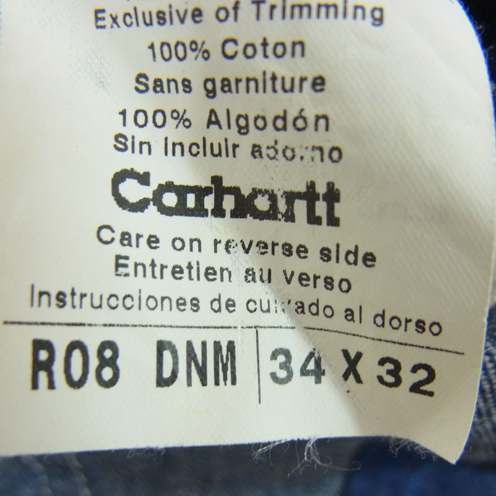 Carhartt カーハート メキシコ製 オーバーオール オールド ペインター パンツ ワーク インディゴ インディゴブルー系 34【中古】