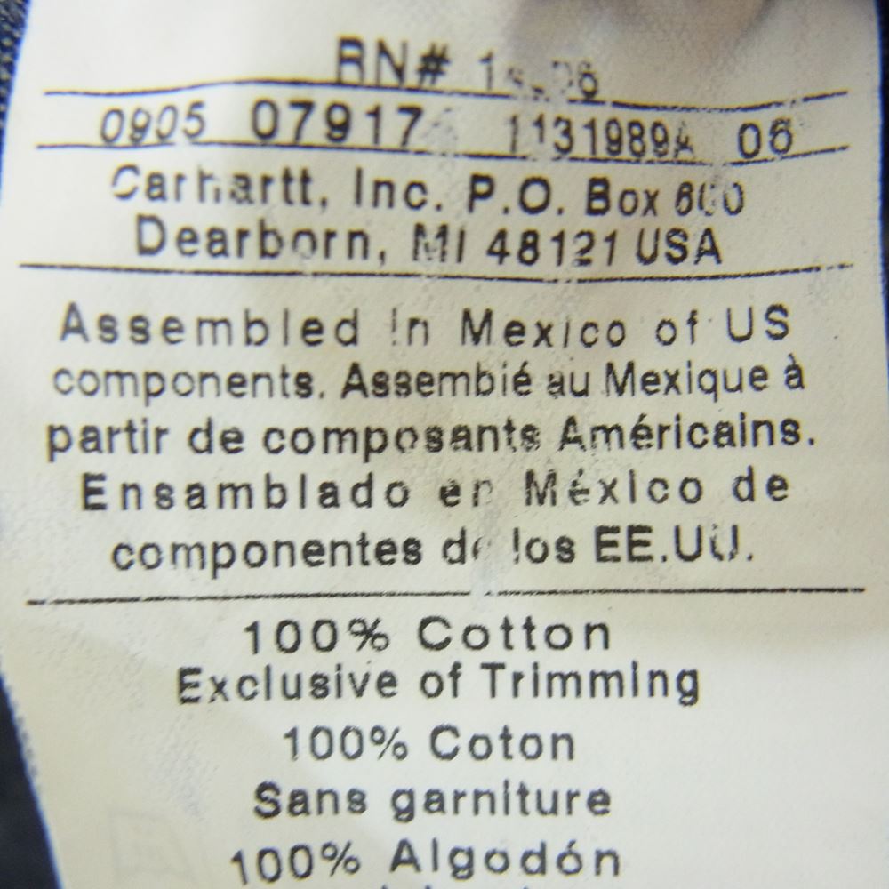 Carhartt カーハート メキシコ製 オーバーオール オールド ペインター パンツ ワーク インディゴ インディゴブルー系 34【中古】