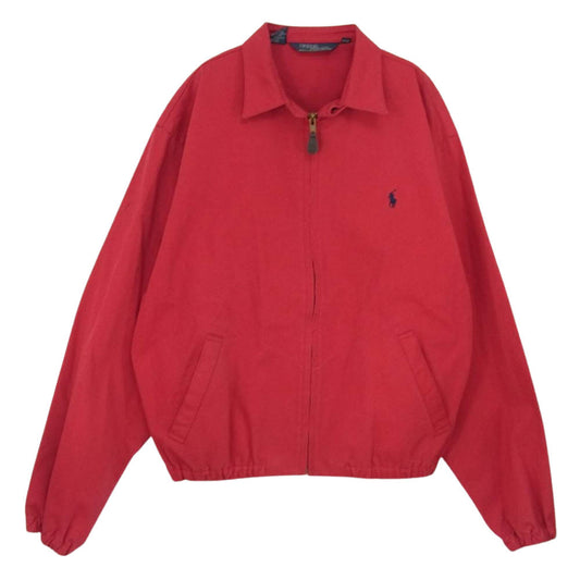 POLO RALPH LAUREN ポロ・ラルフローレン USA製 ヴィンテージ コットン スイングトップ ジャケット レッド系 M【中古】