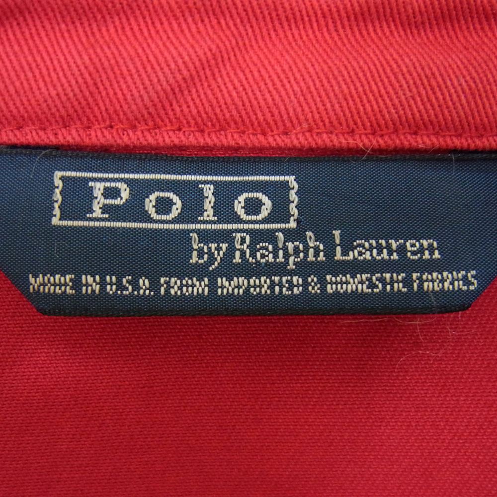 POLO RALPH LAUREN ポロ・ラルフローレン USA製 ヴィンテージ コットン スイングトップ ジャケット レッド系 M【中古】