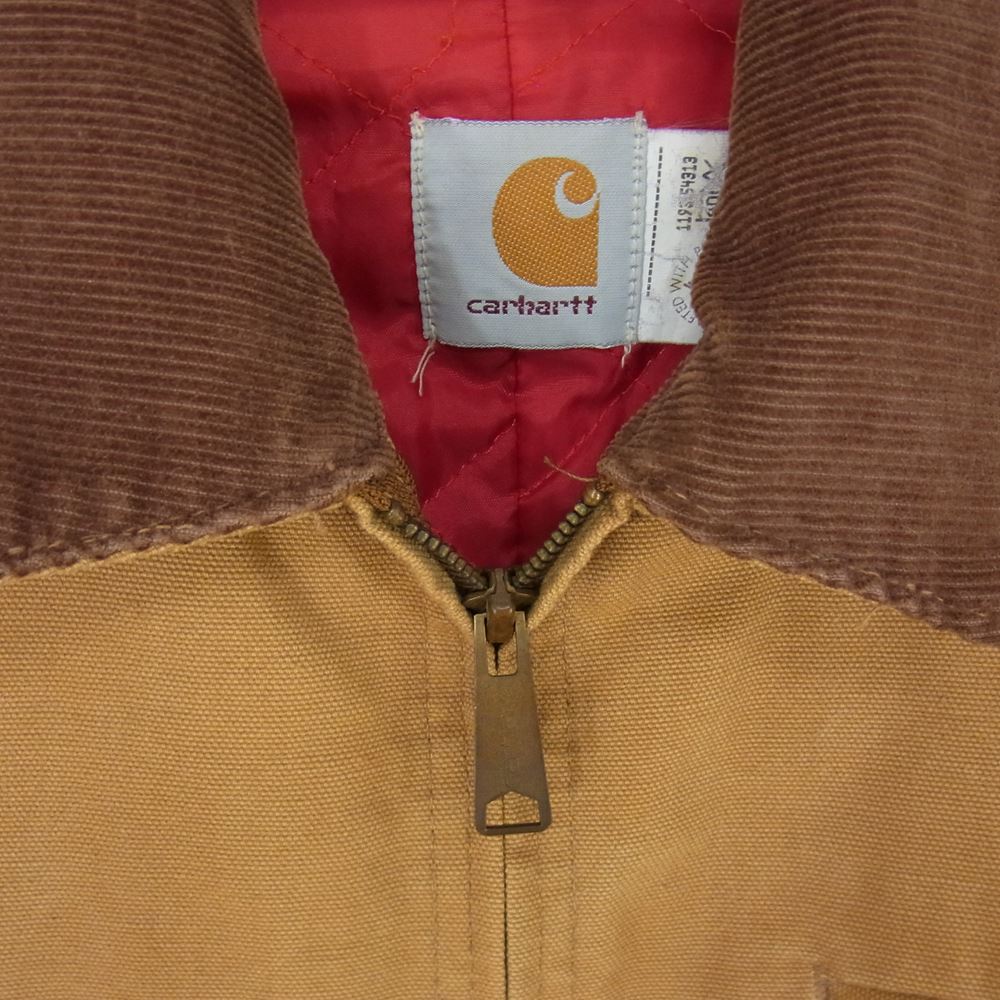 Carhartt カーハート 6QLJ USA製 DETROIT JACKET デトロイト ジャケット  ブラウン系 38【中古】