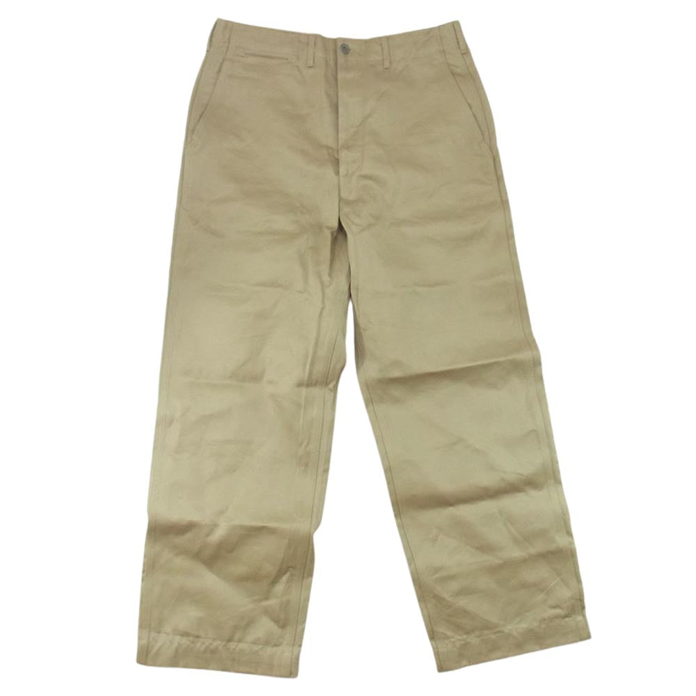 Buzz Rickson's バズリクソンズ 55-T10270 US.ARMY ミリタリー ボタンフライ ストレート チノ パンツ ベージュ系 34【中古】