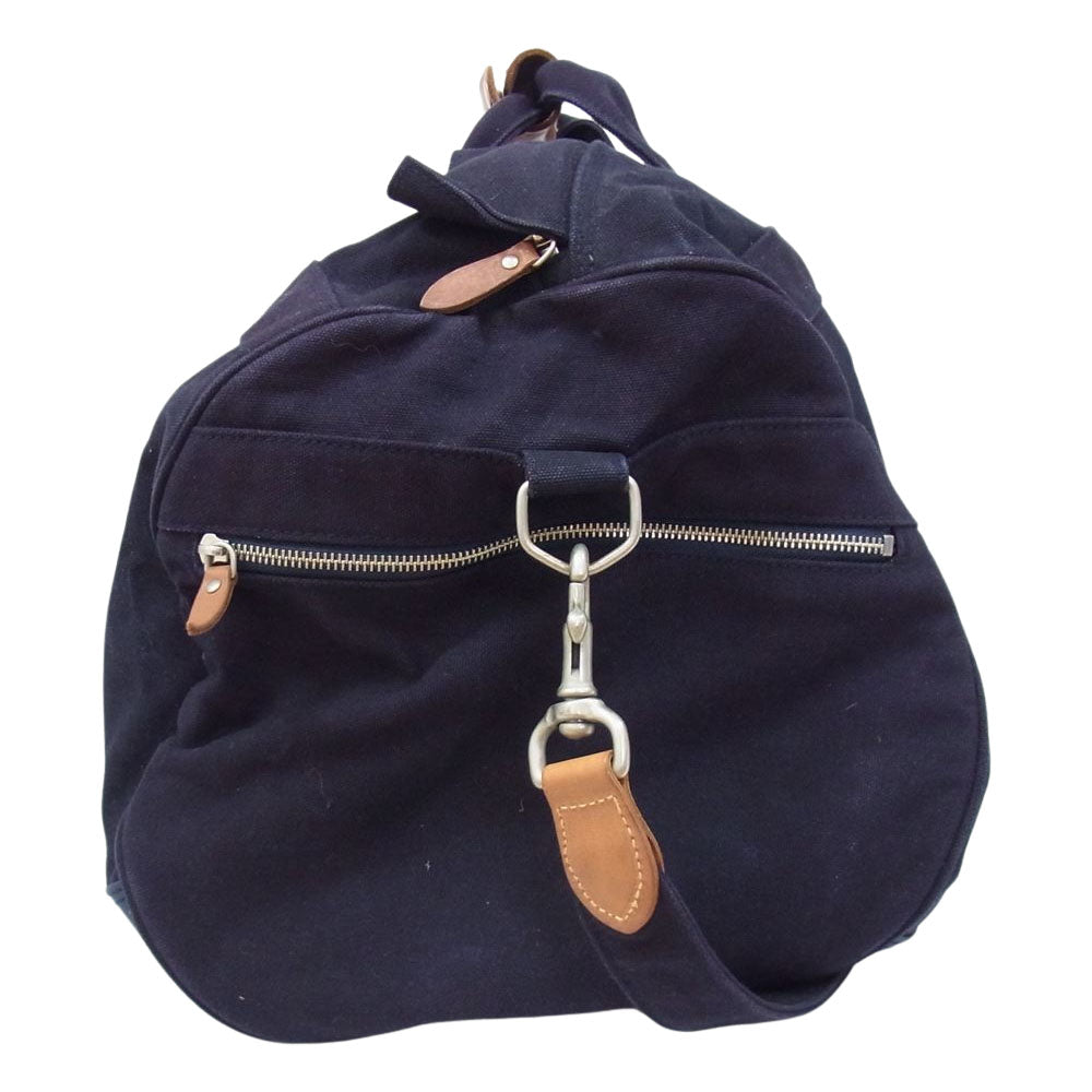 POLO RALPH LAUREN ポロ・ラルフローレン 牛革 USA 星条旗 2WAY ショルダー ボストン ダッフル バッグ ネイビー系【中古】