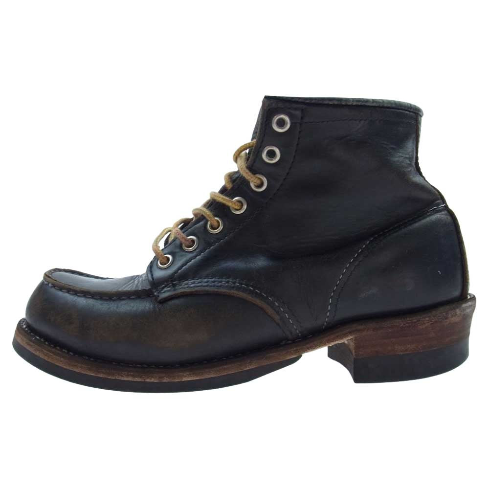 RED WING レッドウィング 羽タグ Uチップ ビブラムソール カスタム アイリッシュセッター ７HOLE  ワークブーツ ブラック系 7 1/2 D【中古】