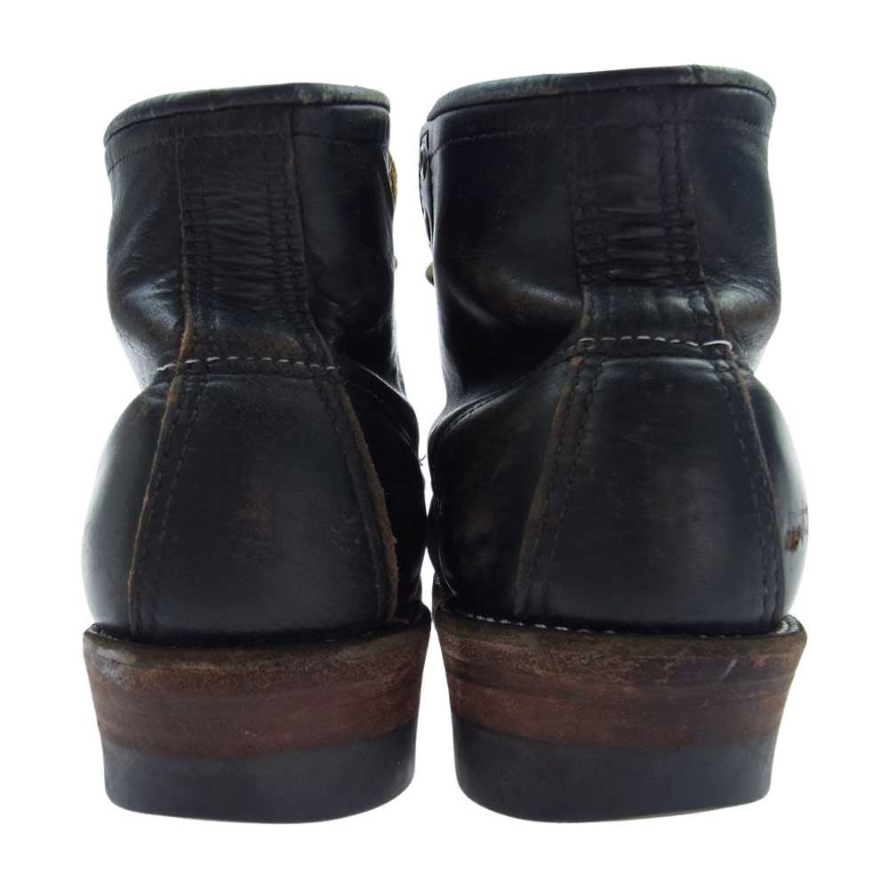 RED WING レッドウィング 羽タグ Uチップ ビブラムソール カスタム アイリッシュセッター ７HOLE  ワークブーツ ブラック系 7 1/2 D【中古】