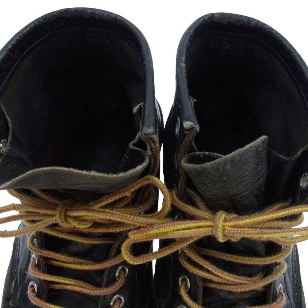 RED WING レッドウィング 羽タグ Uチップ ビブラムソール カスタム アイリッシュセッター ７HOLE  ワークブーツ ブラック系 7 1/2 D【中古】
