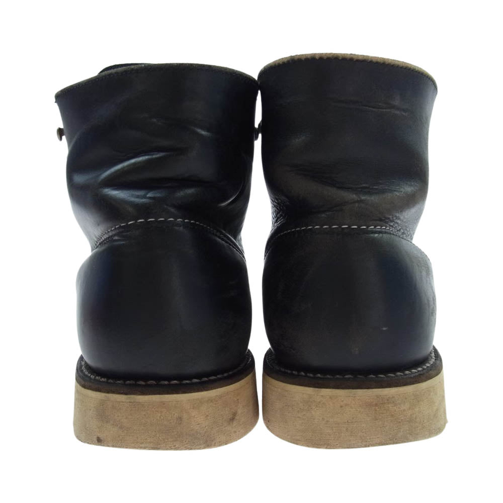 RED WING レッドウィング 8165 四角犬タグ プレーントゥ アイリッシュセッター ワークブーツ ブラック系 ７D【中古】