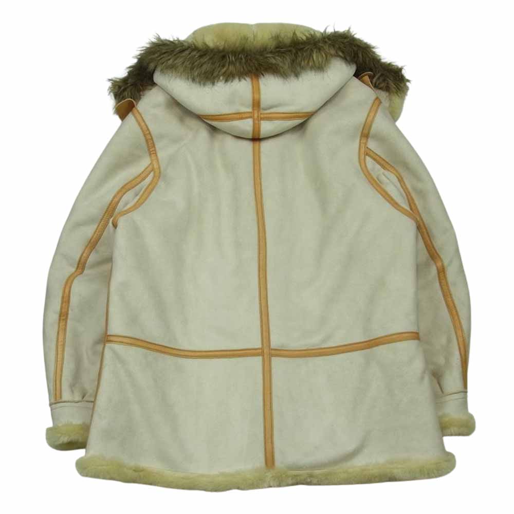 Buzz Rickson's バズリクソンズ UC10767 UNITED CARR フェイクムートン 馬革切替 フライト ジャケット 中国製 ベージュ系 M【中古】