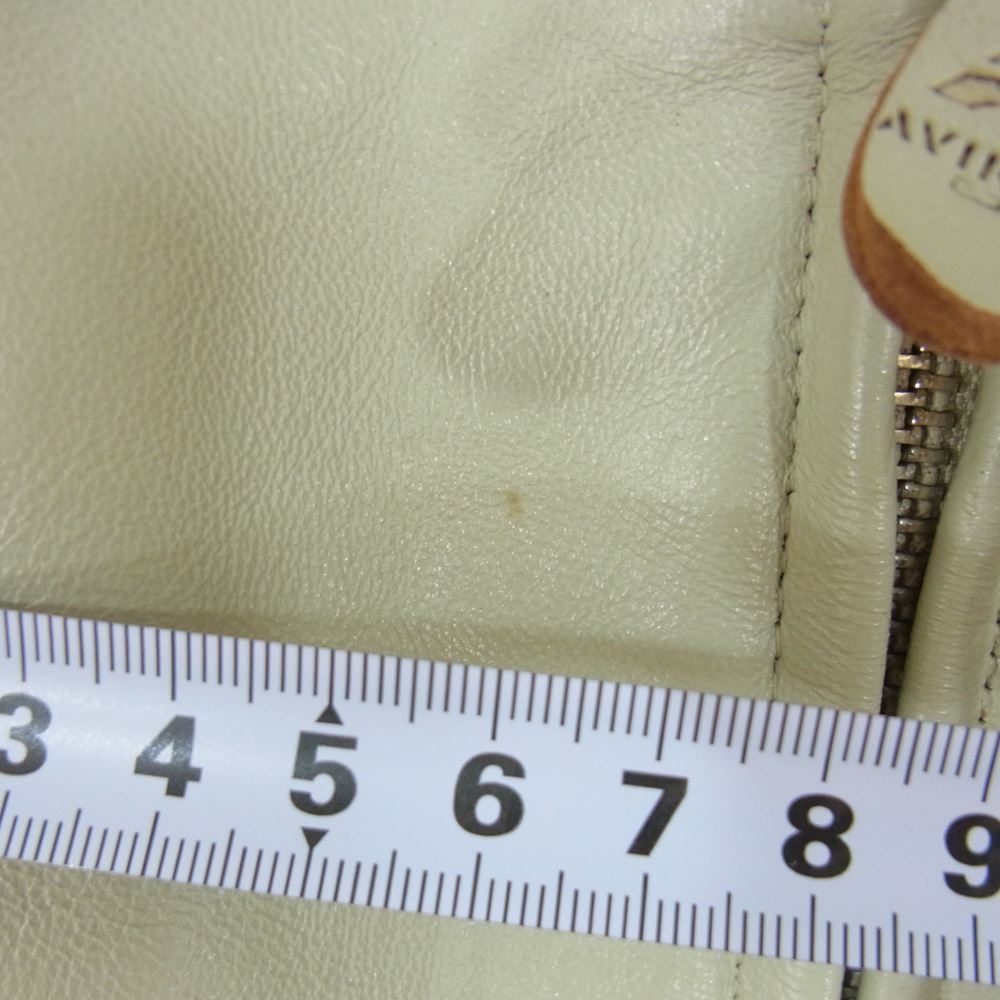 AVIREX アヴィレックス 21R001 ドラゴン プリント レザージャケット ベージュ系 M【中古】