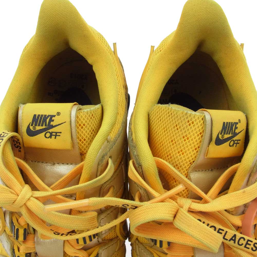 NIKE ナイキ CU6015-700 OFF-WHITE オフホワイト AIR RUBBER DUNK OW エア ラバー ダンク スニーカー イエロー系 26.5cm【中古】