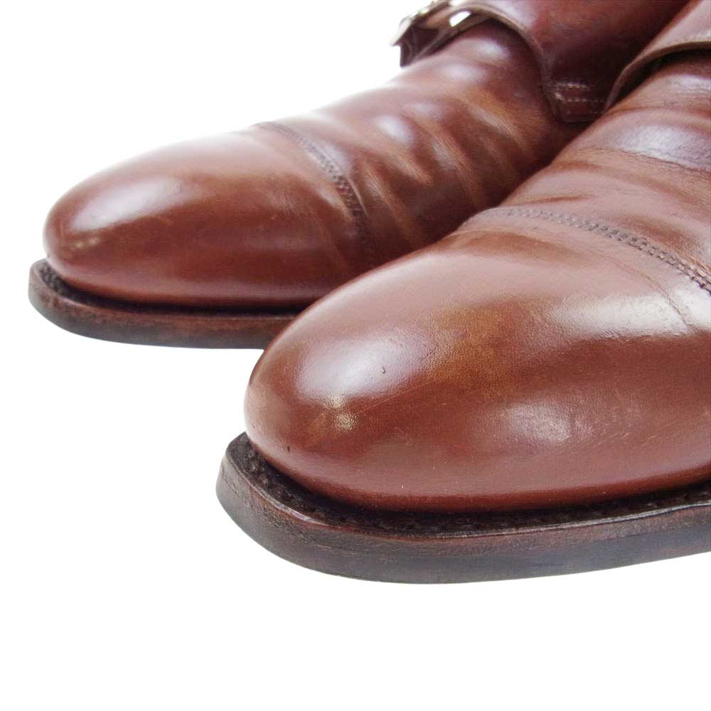 CROCKETT&JONES クロケットアンドジョーンズ LOWNDES 5170 ロウンズ 348ラスト ダブルモンクストラップ ダイナイトソール シューズ ブラウン系 UK:7E【中古】