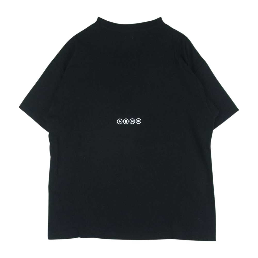 シークエル 23SS SQ-23SS-ST-02 ロゴ プリント 半袖 Tシャツ コットン 日本製 ブラック系 M【中古】