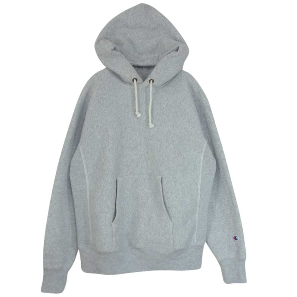 Champion チャンピオン 単色青タグ REVERSE WEAVE リバースウィーブ プルオーバー パーカー フーディ グレー系 L【中古】
