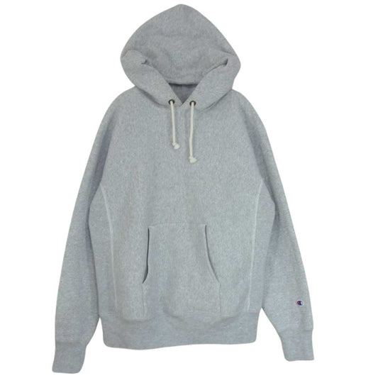 Champion チャンピオン 単色青タグ REVERSE WEAVE リバースウィーブ プルオーバー パーカー フーディ グレー系 L【中古】