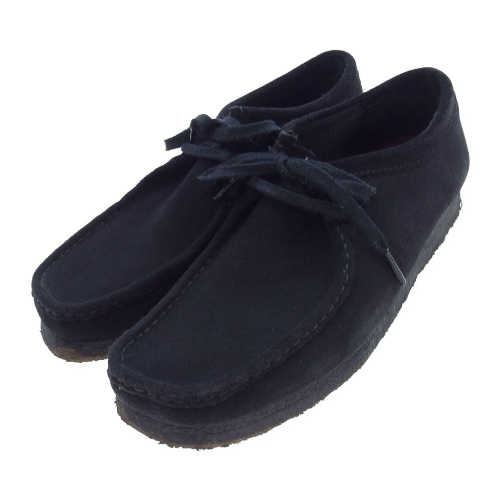 Clarks クラークス Wallabee ワラビー スエード シューズ スニーカー ブラック ブラック系 EU44【中古】