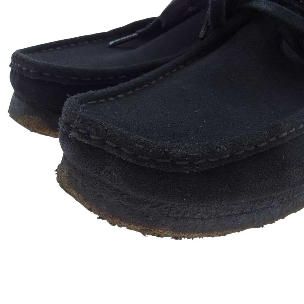 Clarks クラークス Wallabee ワラビー スエード シューズ スニーカー ブラック ブラック系 EU44【中古】